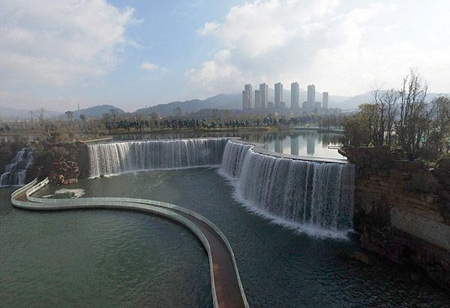 اخبار , اخبار گوناگون,ساخت آبشار چین,ساخت آبشار مصنوعی در چین