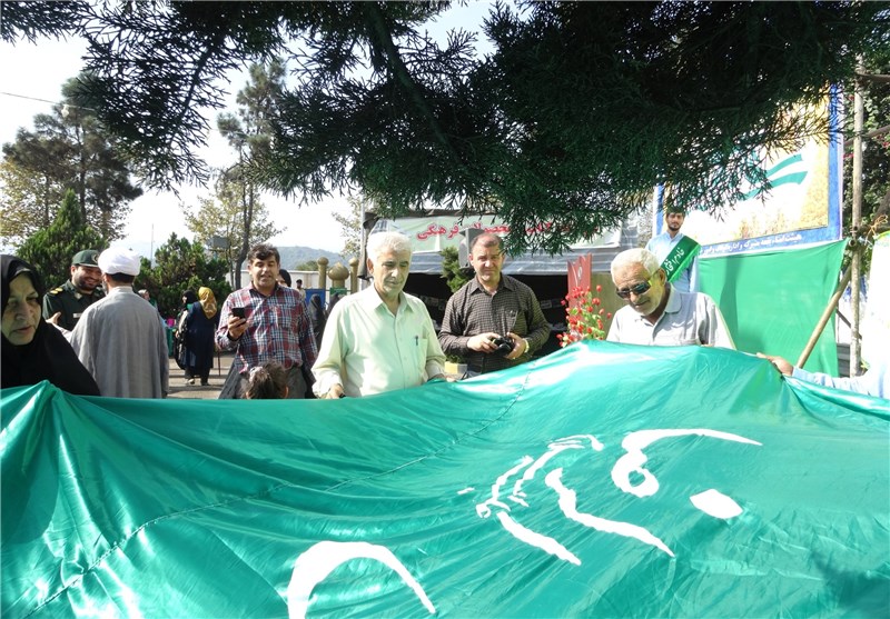 اهتزاز پرچم امام رضا(ع) در لنگرود