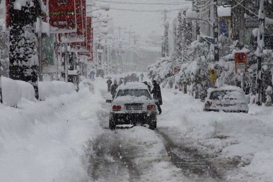 تصویر بارش برف و باران در 16 استان از عصر پنج شنبه/ شاخص آلودگی هوا از 150 می گذرد