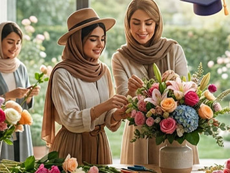 آموزش تخصصی گل آرایی در آموزشگاه فنی و حرفه ای مهندس فرحناز صادقی